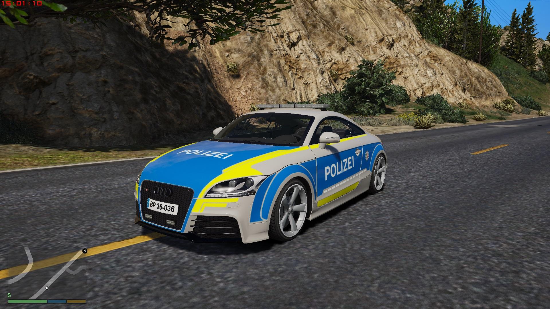 Audi TT RS German Police NoELS ESL GTA5 Mods